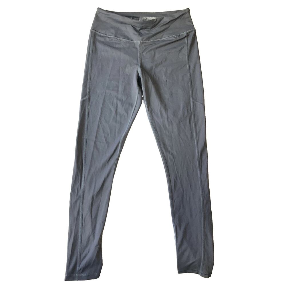 Victoria Sport Women Activewear Pants S Gray Yoga Legging Zipper 25" Inseam